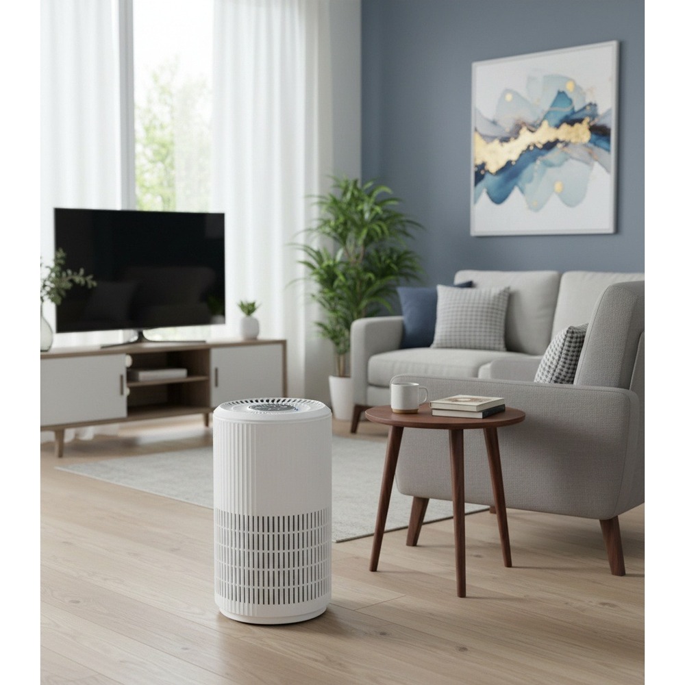Tailulu D09 Air Purifier‎ True HEPA Filter 3-Stage Filtration White Low Noise